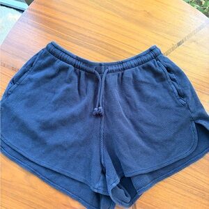 Brandy Melville Waffle Knit Navy Women's Lounge Shorts